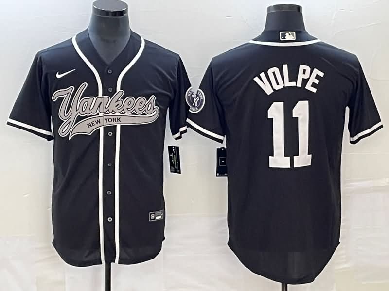 New York Yankees Black MLB Jersey 02