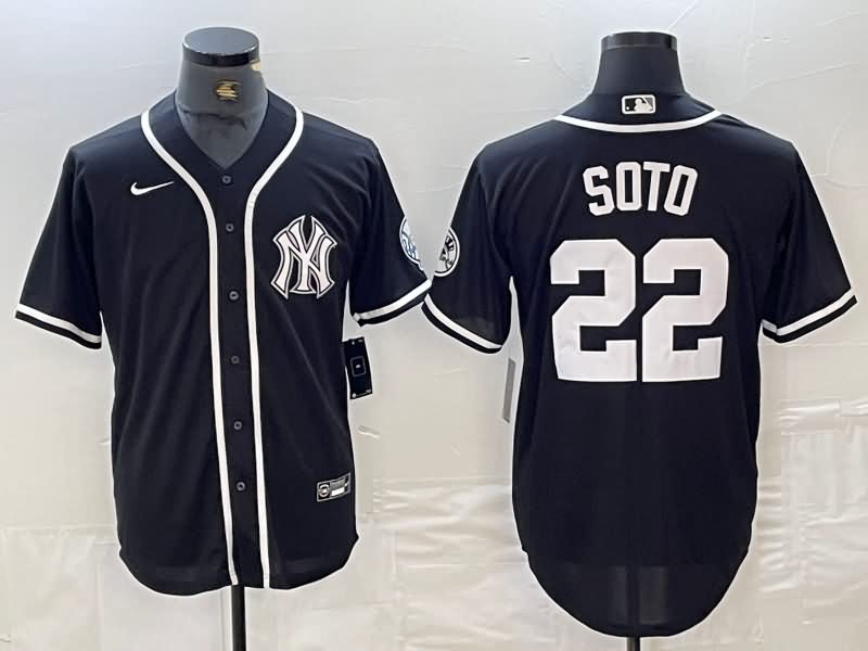 New York Yankees Black MLB Jersey 03