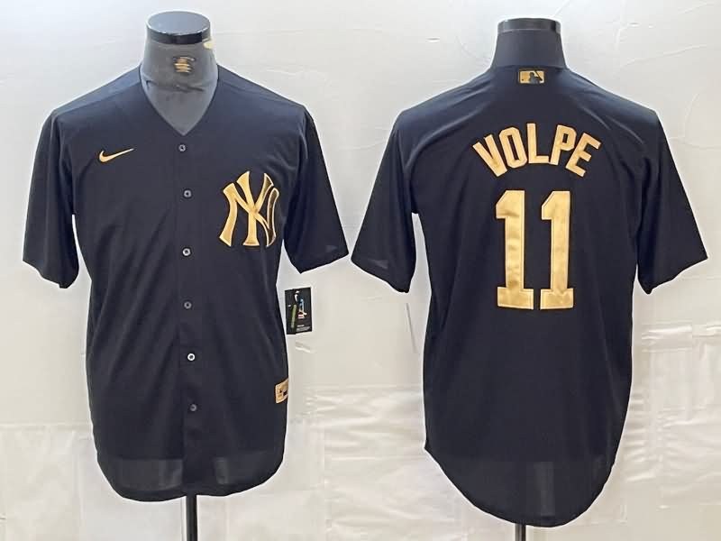 New York Yankees Black Gold MLB Jersey