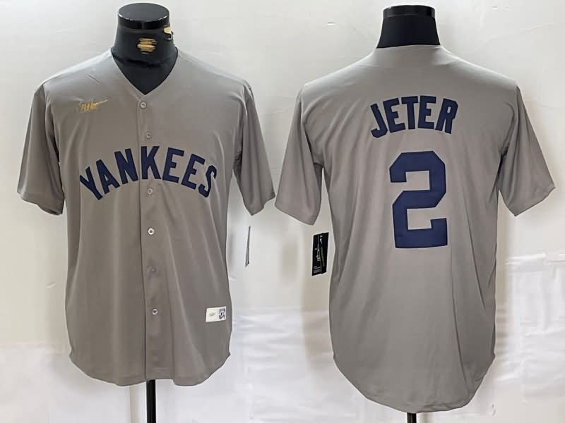 New York Yankees Grey Cooperstown Collection MLB Jersey