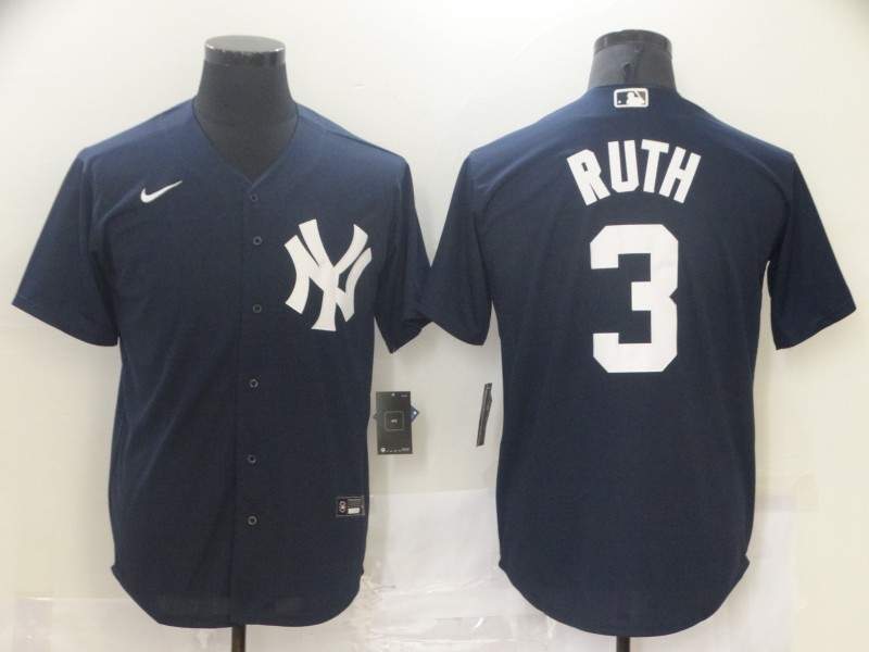 New York Yankees Dark Blue MLB Jersey 02