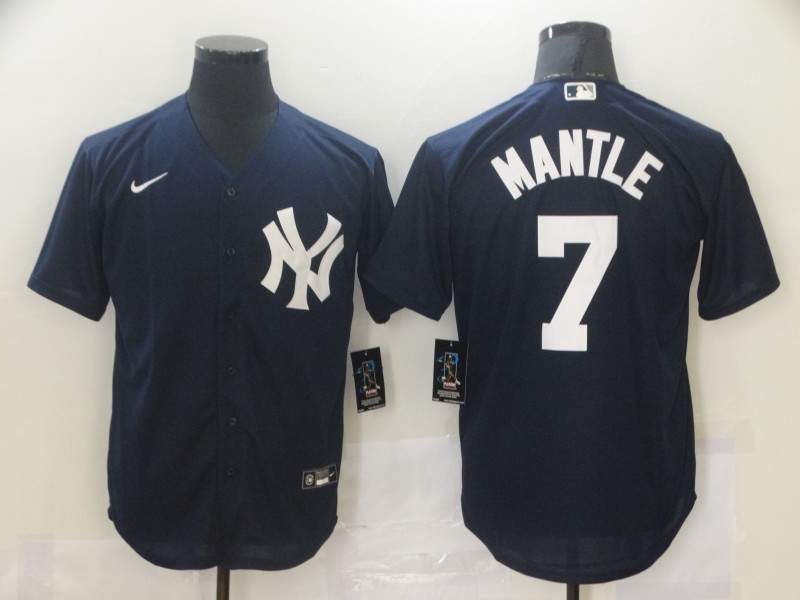 New York Yankees Dark Blue MLB Jersey 02