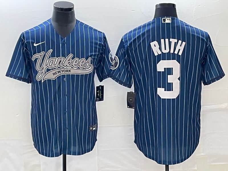 New York Yankees Dark Blue MLB Jersey 03