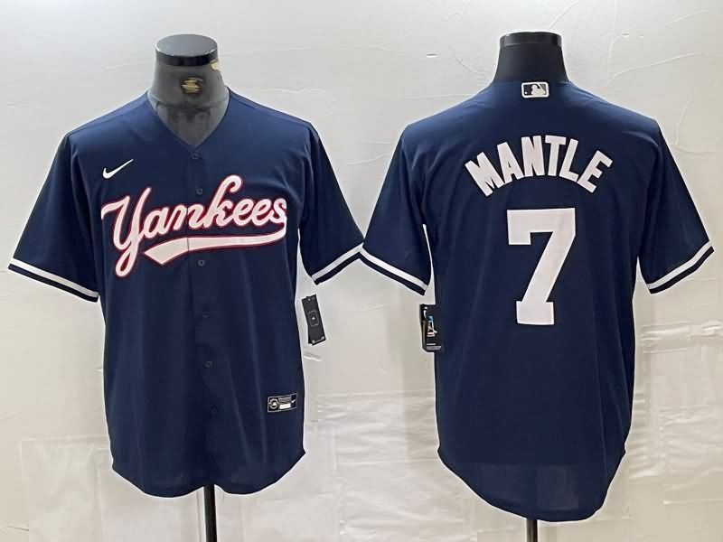 New York Yankees Dark Blue MLB Jersey 04