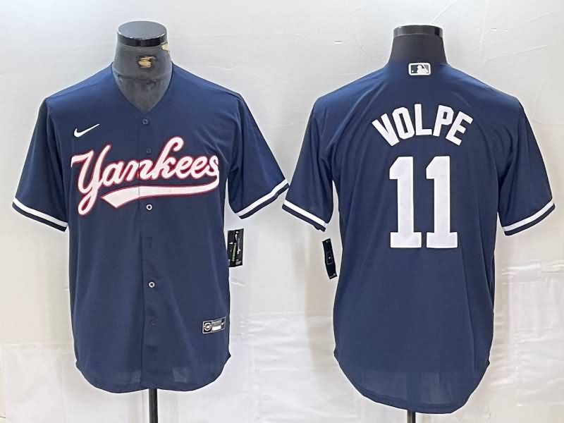 New York Yankees Dark Blue MLB Jersey 04