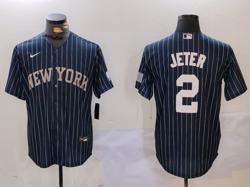 New York Yankees Dark Blue MLB Jersey 06