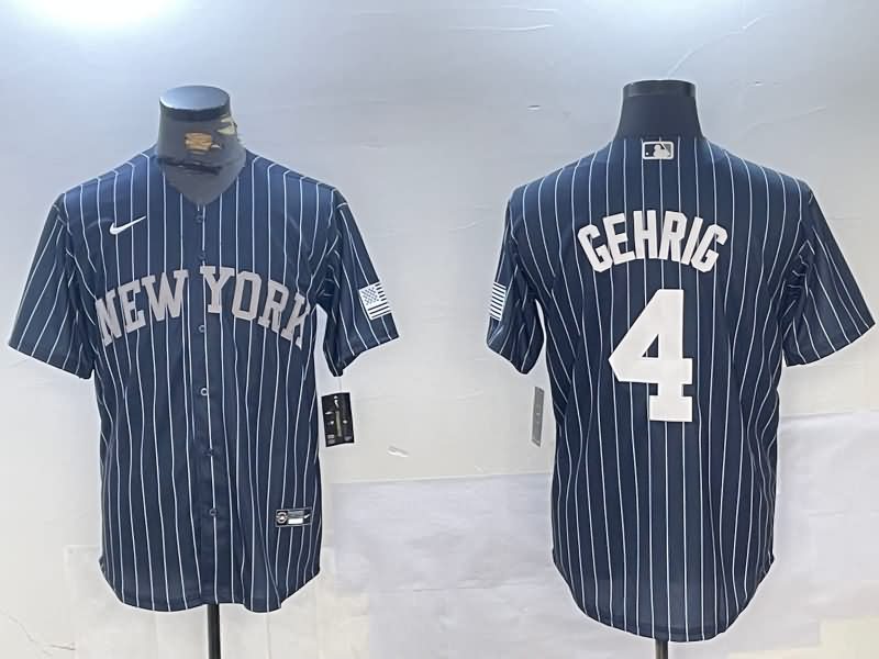 New York Yankees Dark Blue MLB Jersey 06