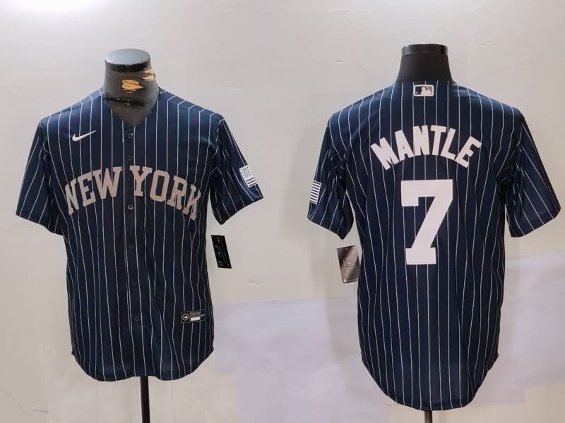 New York Yankees Dark Blue MLB Jersey 06