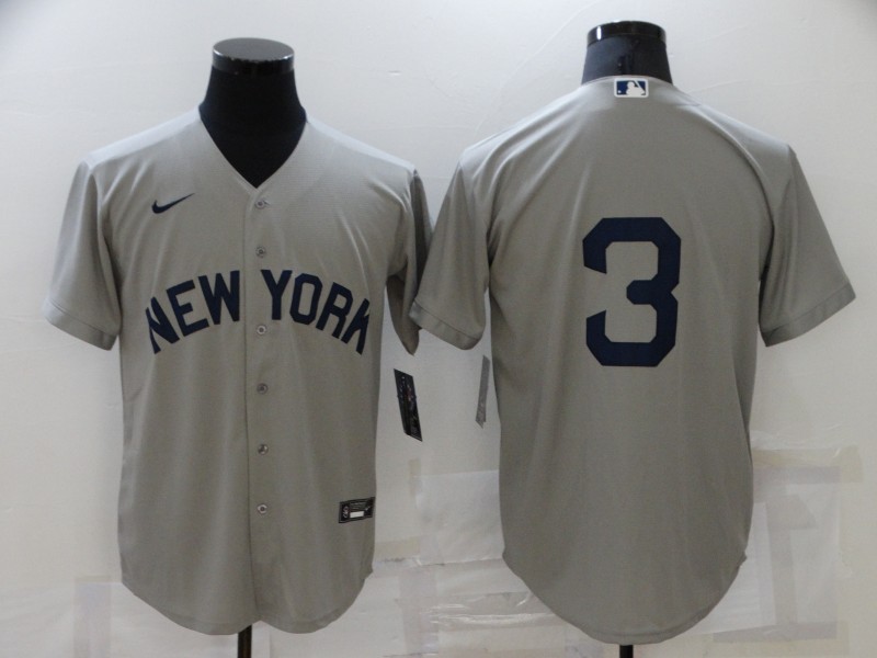 New York Yankees Grey MLB Jersey 02