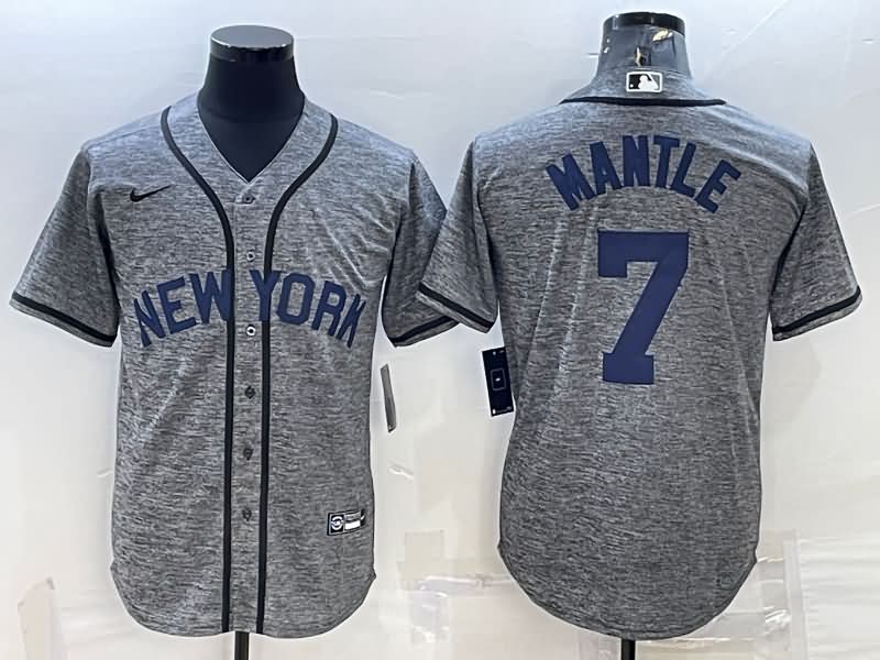 New York Yankees Grey MLB Jersey 03