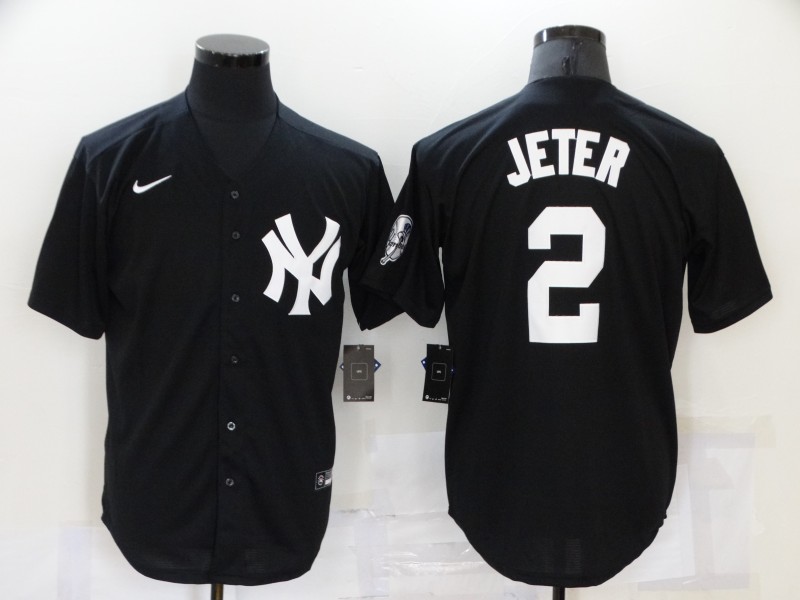 New York Yankees Black Retro MLB Jersey