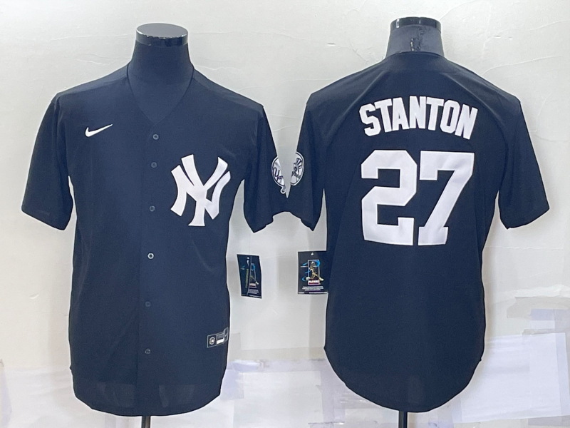 New York Yankees Black Retro MLB Jersey