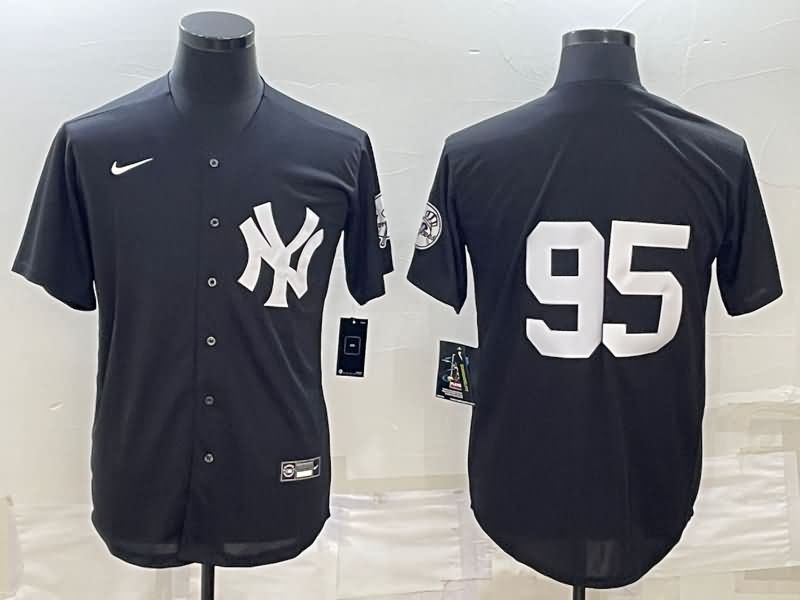 New York Yankees Black Retro MLB Jersey