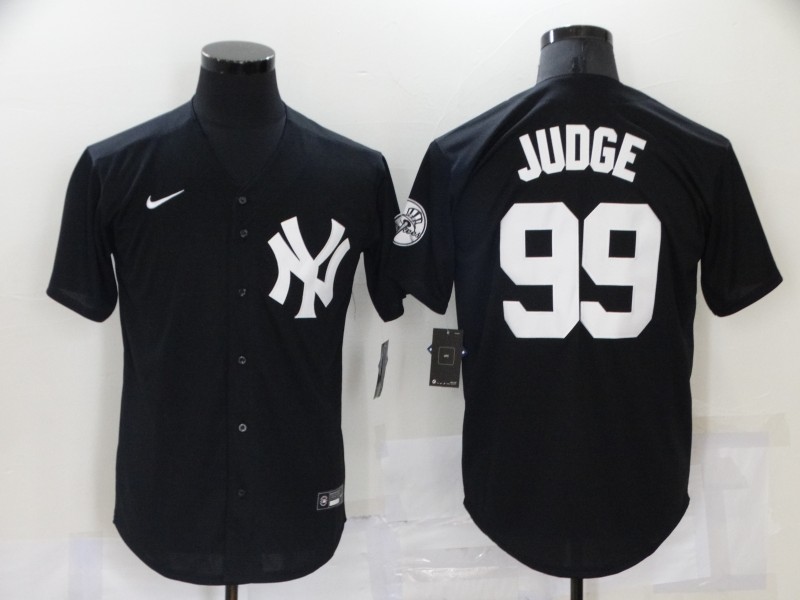 New York Yankees Black Retro MLB Jersey