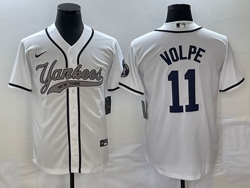 New York Yankees White MLB Jersey 02