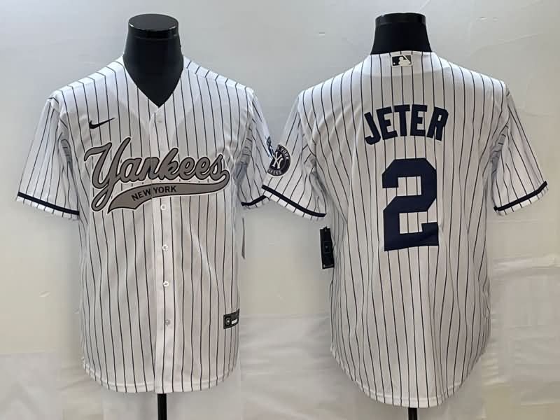 New York Yankees White MLB Jersey 03