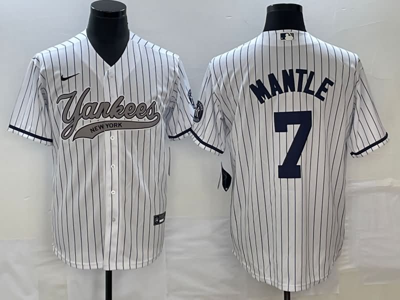 New York Yankees White MLB Jersey 03