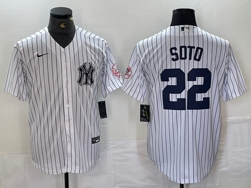 New York Yankees White MLB Jersey 04