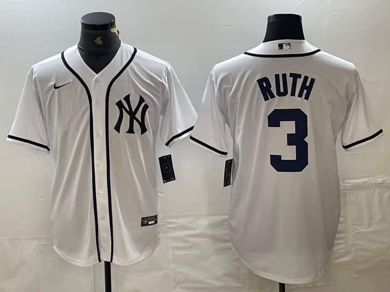 New York Yankees White MLB Jersey 06