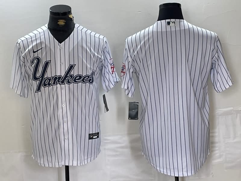 New York Yankees White MLB Jersey 07