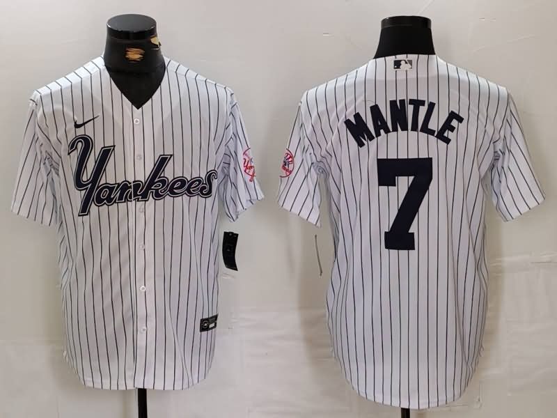 New York Yankees White MLB Jersey 07