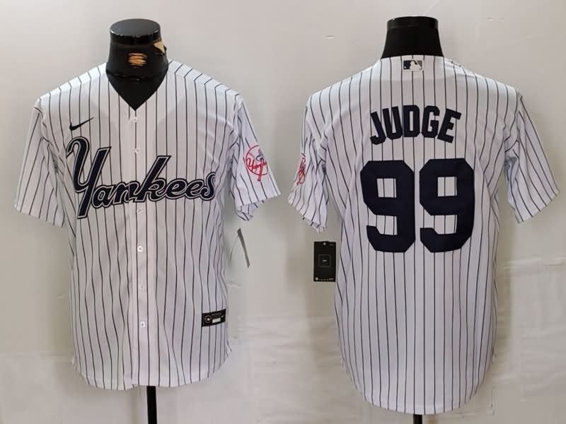 New York Yankees White MLB Jersey 07