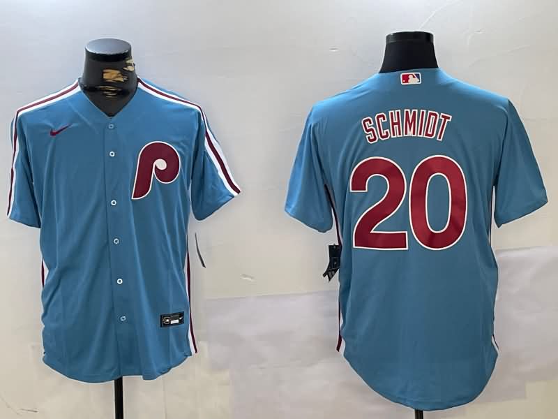 Philadelphia Phillies Light Blue Retro MLB Jersey