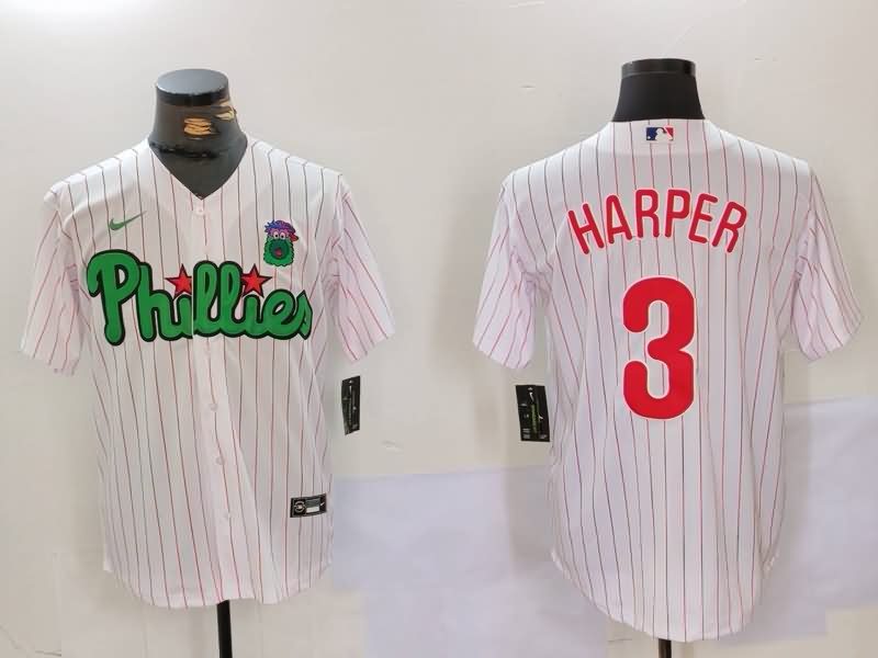 Philadelphia Phillies White MLB Jersey 03