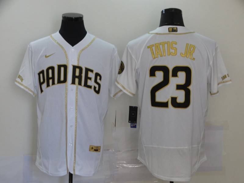 San Diego Padres White Gold Elite MLB Jersey