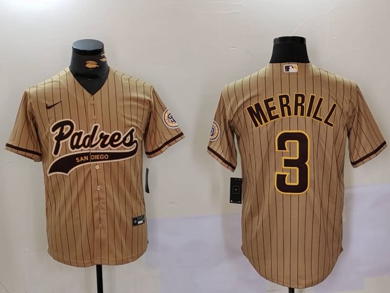 San Diego Padres Tan MLB Jersey 03