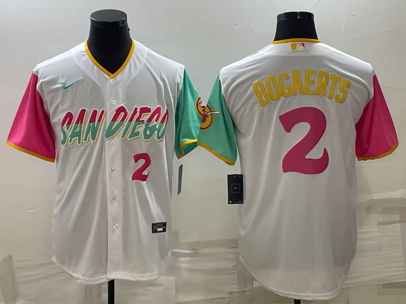 San Diego Padres White MLB Jersey 02