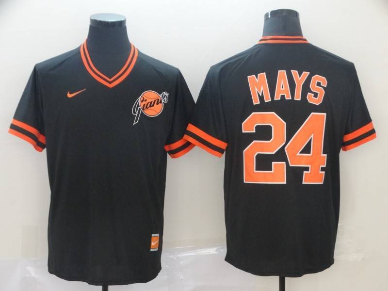 San Francisco Giants Dark Blue Retro MLB Jersey