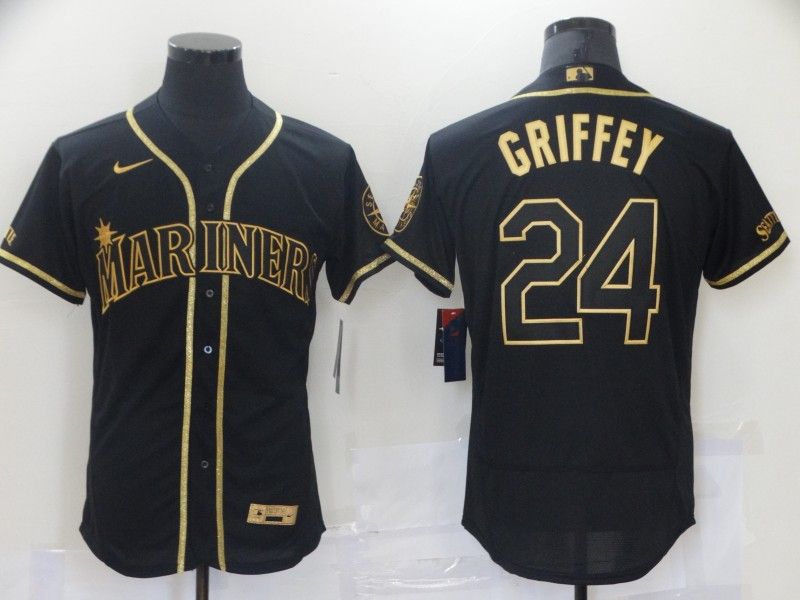 Seattle Mariners Black Gold Elite MLB Jersey