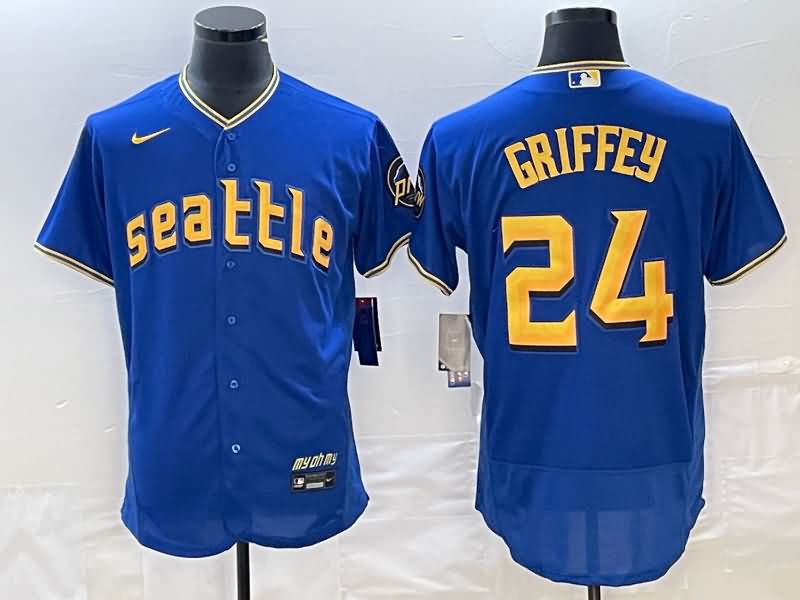 Seattle Mariners Blue Elite MLB Jersey