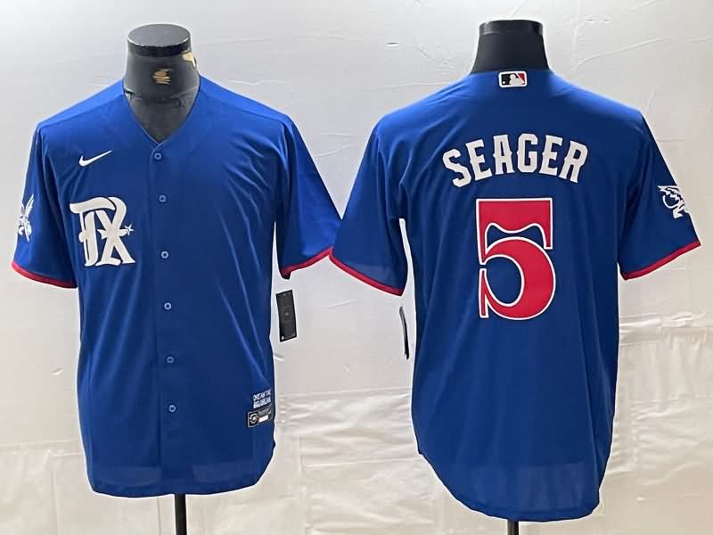 Texas Rangers Blue MLB Jersey 02