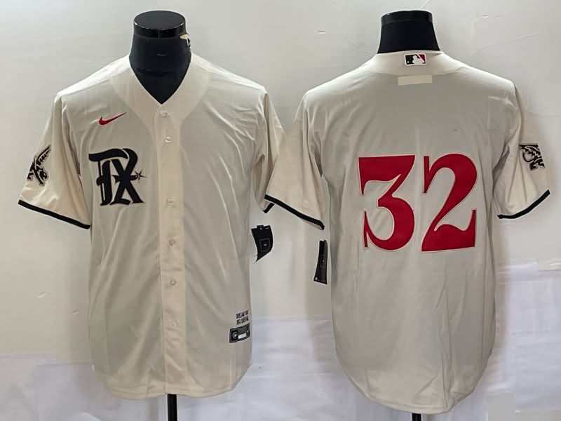 Texas Rangers Cream MLB Jersey 02