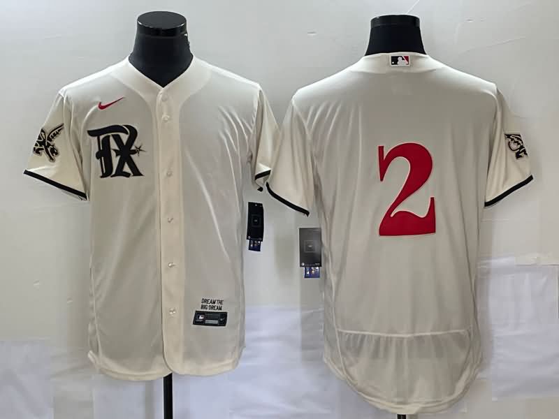 Texas Rangers Cream Elite MLB Jersey