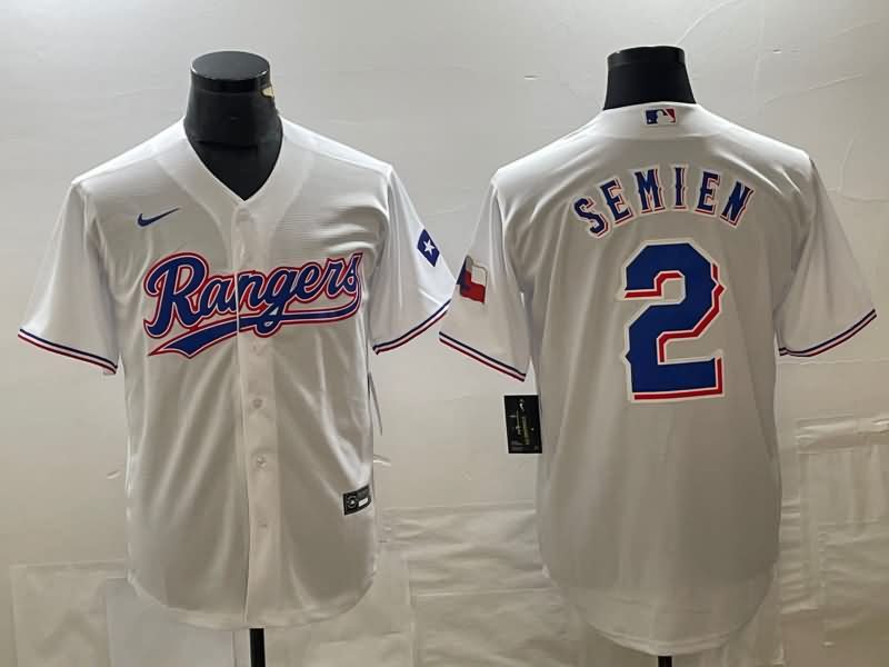 Texas Rangers White MLB Jersey