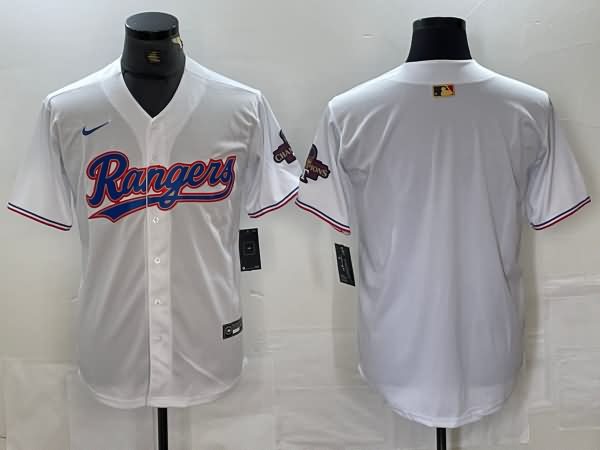 Texas Rangers White MLB Jersey 02