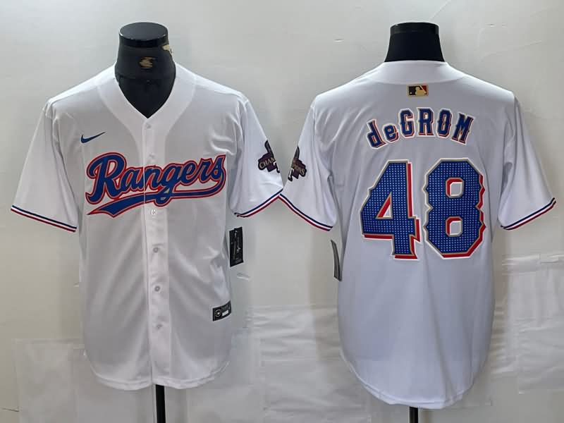 Texas Rangers White MLB Jersey 02