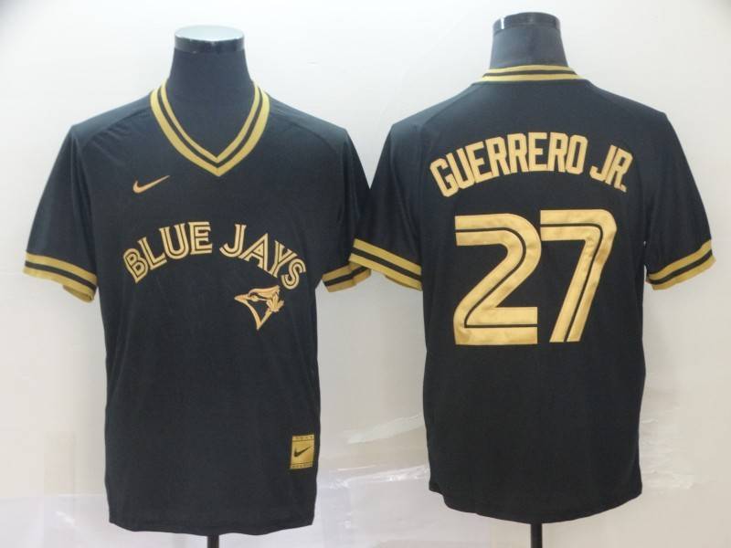 Toronto Blue Jays Black Gold Retro MLB Jersey