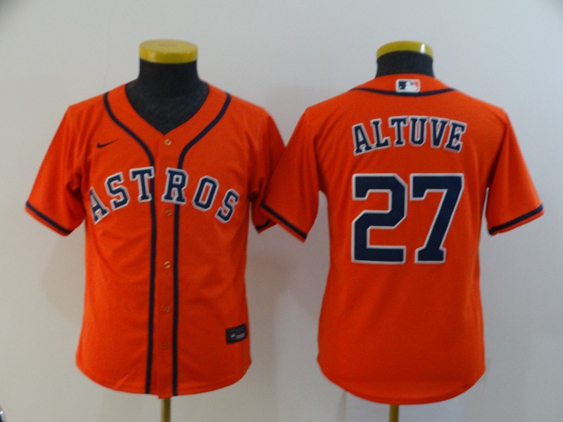 Kids Houston Astros ALTUVE #27 Orange MLB Jersey