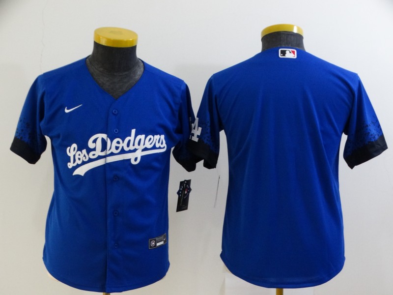 Kids Los Angeles Dodgers Custom Blue MLB Jersey