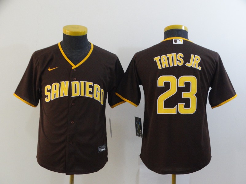 Kids San Diego Padres TATIS JR. #23 Brown MLB Jersey