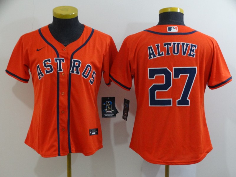 Houston Astros ALTUVE #27 Orange Women MLB Jersey