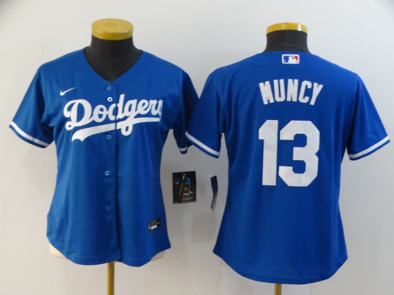 Los Angeles Dodgers MUNCY #13 Blue Women MLB Jersey