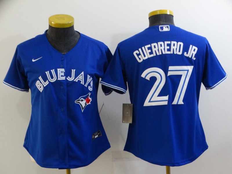 Toronto Blue Jays BUERRERO JR. #27 Blue Women MLB Jersey
