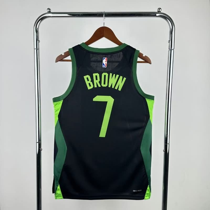 Boston Celtics 24/25 Black City Basketball Jersey (Hot Press)