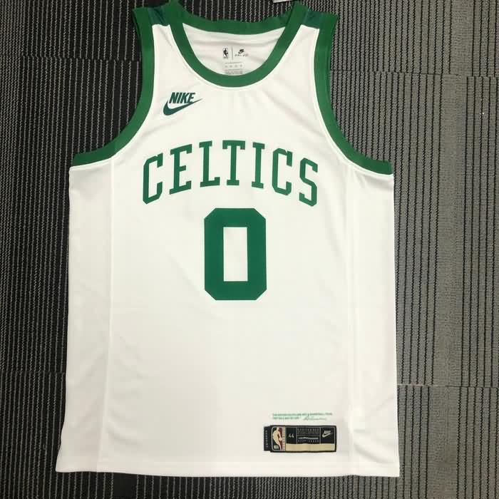 Boston Celtics White Classics Basketball Jersey 02 (Hot Press)