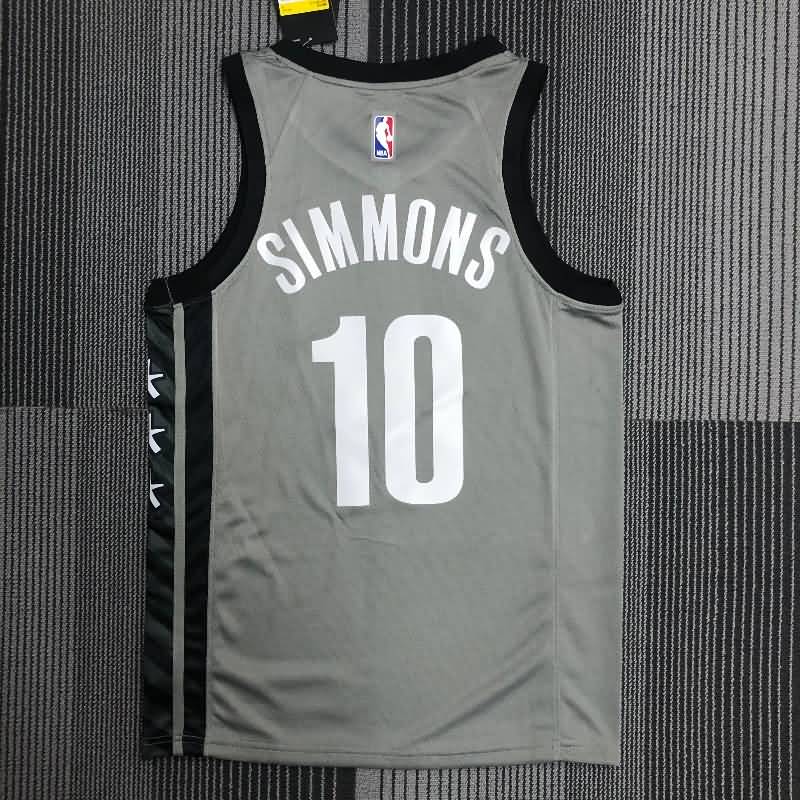 Brooklyn Nets 20/21 Grey AJ Basketball Jersey (Hot Press)